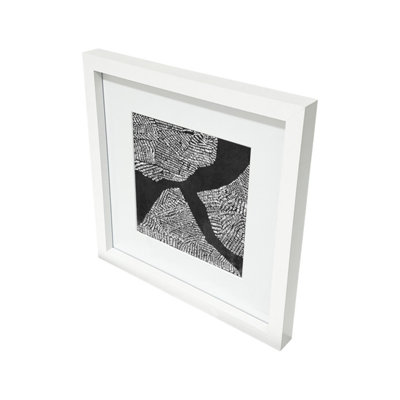Goodhome Matt White Pine Effect Plain Single Picture Frame (H)32.6Cm X (W)32.6Cm