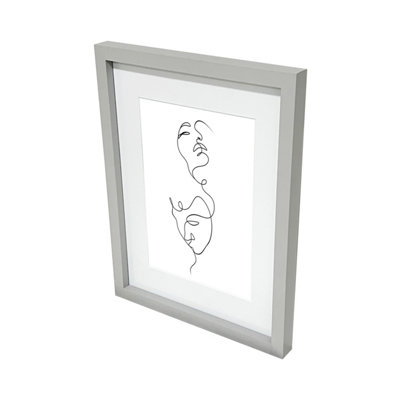 Goodhome Matt Grey Pine Effect Plain Single Picture Frame (H)42.6Cm X (W)32.6Cm