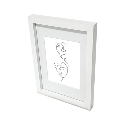 Goodhome Matt White Pine Effect Plain Single Picture Frame (H)32.3Cm X (W)23.6Cm