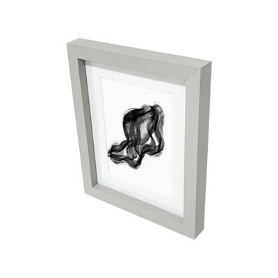 Goodhome Matt Grey Pine Effect Plain Single Picture Frame (H)27.6Cm X (W)22.6Cm