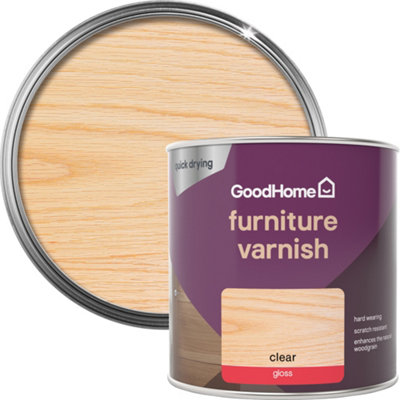 Goodhome Clear Gloss Multi-Surface Furniture Wood Varnish, 250Ml