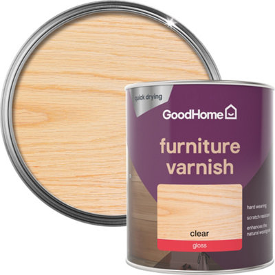Goodhome Clear Gloss Multi-Surface Furniture Wood Varnish, 750Ml