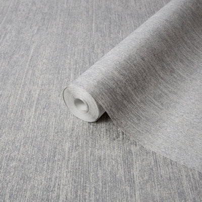 Goodhome Zoisi Silver Effect Textured Wallpaper