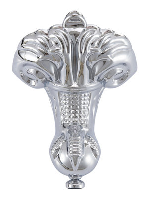 Cooke & Lewis Duchess De Bath Traditional Silver Effect Aluminium Bath Feet, Pack Of 4
