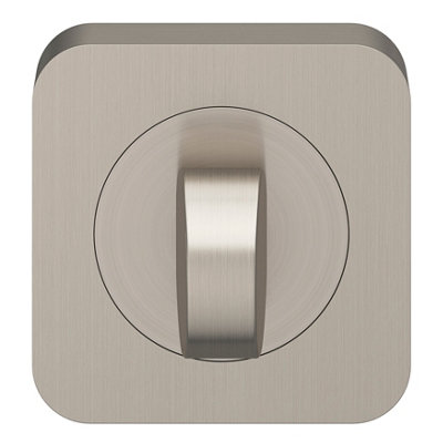 Goodhome Duod Brushed Electroplated Grey Nickel Effect Square Thumbturn, Pair