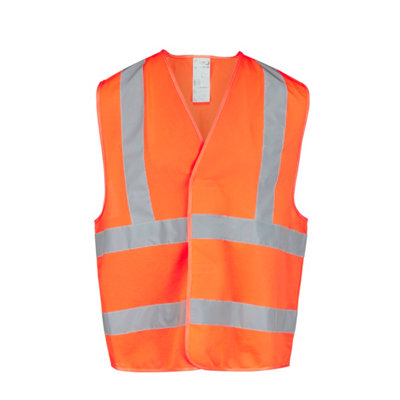 Site Rushton Orange Hi-Vis Waistcoat, Small/Medium
