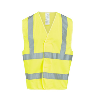 Site Rushton Yellow Hi-Vis Waistcoat, Small/Medium