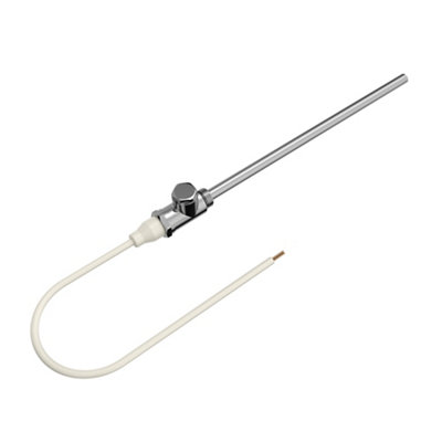 Flomasta Chrome Effect 250W White Towel Radiator Heating Element, ½" Bsp