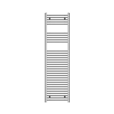 Flomasta Flat Chrome Effect 1531Btu Vertical Towel Radiator (W)450Mm X (H)1600Mm