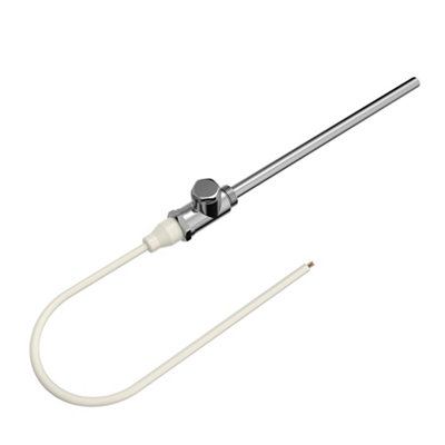 Flomasta Chrome Effect 150W White Towel Radiator Heating Element, ½" Bsp