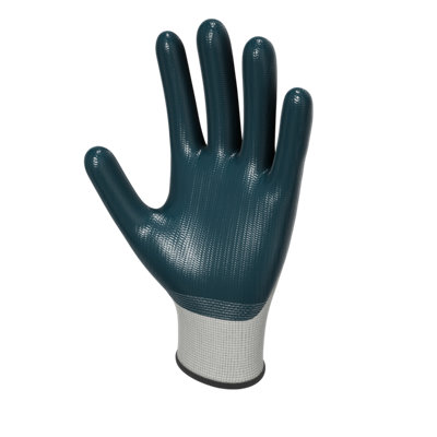 Site Synthetic White & Blue General Handling Gloves, Medium