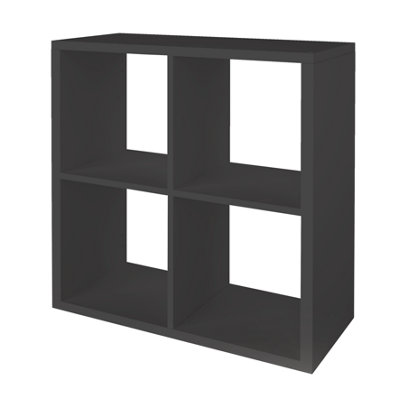 Goodhome Mixxit Grey Freestanding 4 Shelf Cube Shelving Unit, (H)734Mm (W)735Mm