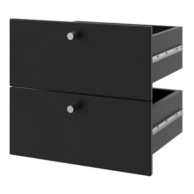 Goodhome Konnect Modular Matt Black Slab Internal Modular Drawer (H)323Mm (W)322Mm (D)322Mm, Pair