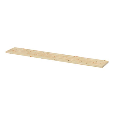 Goodhome Rigga Modular Pine Effect Rectangular Floating Shelf (L)118Cm X (D)19Cm
