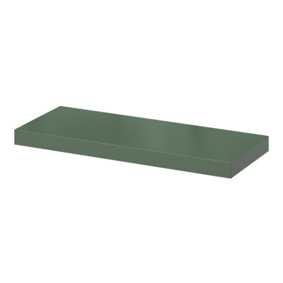Goodhome Cusko Dark Green Rectangular Floating Shelf (L)60Cm X (D)23.5Cm