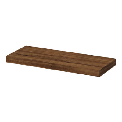 Goodhome Cusko Walnut Effect Rectangular Floating Shelf (L)60Cm X (D)23.5Cm