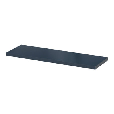 Goodhome Rigga Modular Navy Blue Timber Rectangular Floating Shelf (L)60Cm X (D)19Cm
