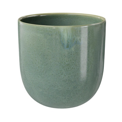 Goodhome Boann Gloss Green Reactive Glaze Effect Ceramic Tumbler