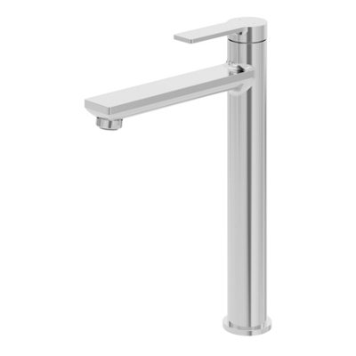 Goodhome Akita Tall Chrome Effect Round Basin Mixer Tap