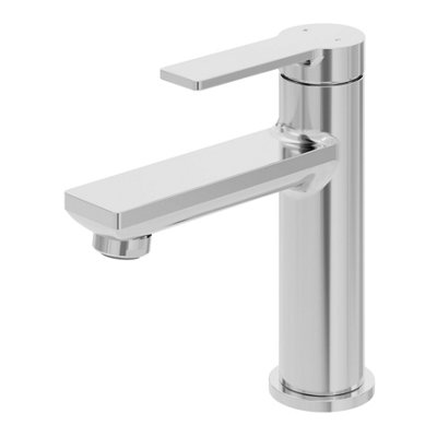 Goodhome Akita Medium Chrome Effect Round Basin Mixer Tap