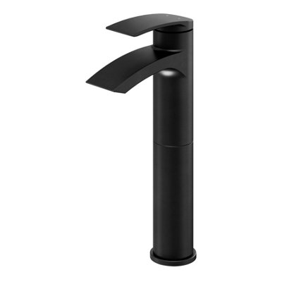 Goodhome Kariya Tall Matt Black Basin Mixer Tap
