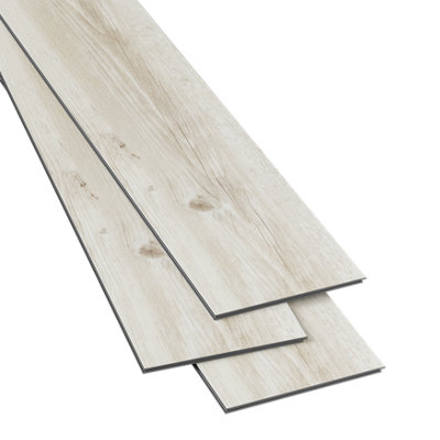Goodhome Mambo Fancy White Distressed Wood Effect Synchronic Click Vinyl Plank Sample
