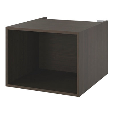 Goodhome Kentia Walnut Veneer Bathroom Open Cabinet (H)30Cm (W)40Cm