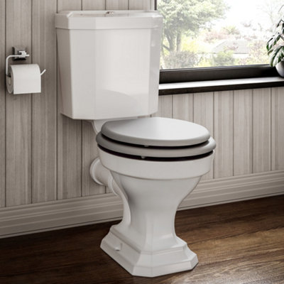 Heritage Upperton White Close-Coupled Toilet With Soft Close Seat & Close Coupled Cistern