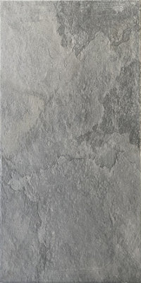 Goodhome Shaded Slate Anthracite Matt Porcelain Indoor Wall & Floor Tile Sample
