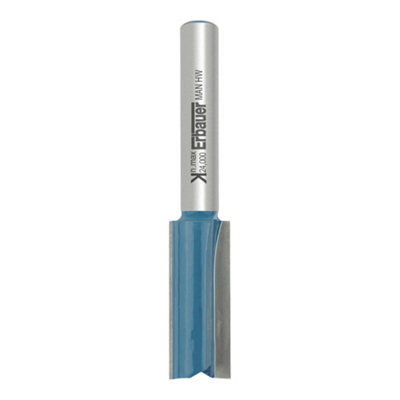 Erbauer 6.35Mm ¼" Shank Steel & Tungsten Carbide Straight Router Cutter (Dia)10Mm (L)57.2Mm