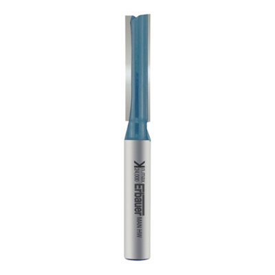 Erbauer 6.35Mm ¼" Shank Steel & Tungsten Carbide Straight Router Cutter (Dia)6.35Mm (L)57.2Mm