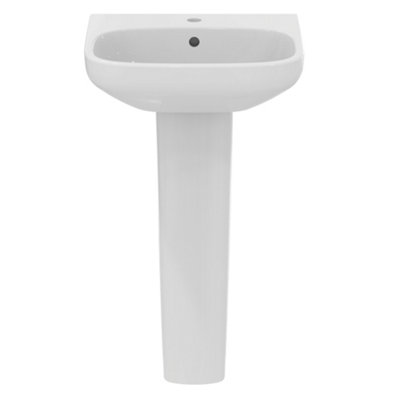Ideal Standard I.life A Gloss White Rectangular Floor-Mounted Full Pedestal Basin (H)85Cm (W)55Cm