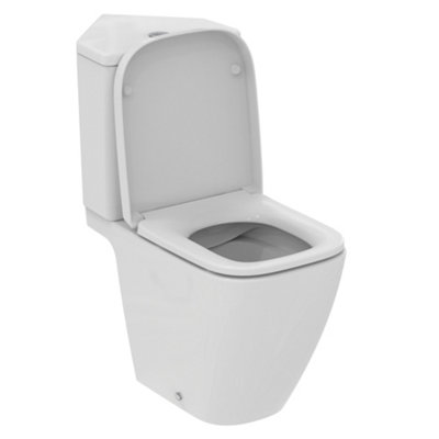 Ideal Standard I.life S Corner White Open Back Square Toilet Set With Soft Close Seat & Close Coupled Cistern