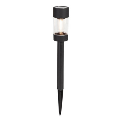 B&Q Black Solar-Powered Integrated Led Outdoor Stake Light