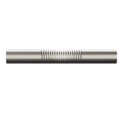 Goodhome Athens Brushed Satin Grey Nickel Effect Metal Clip Bay Bend, (L)220Mm (Dia)28Mm