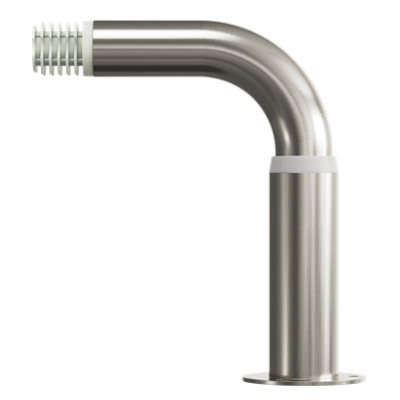 Goodhome Athens Grey Brushed Nickel Effect Metal & Plastic Curtain Pole Angle Bracket Compatible With 28Mm Poles