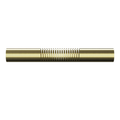 Goodhome Elasa Satin Brass Effect Metal Clip Bay Bend, (L)220Mm (Dia)28Mm