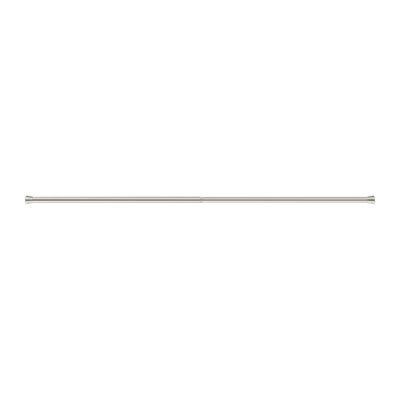 Goodhome Athens Ikaria Satin Grey Nickel Effect Extendable Single Curtain Pole Set, (L)1200Mm-2100Mm (Dia)28Mm
