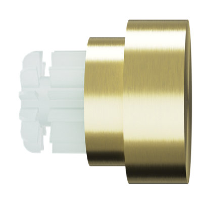 Goodhome Elasa Gold Brass Effect Metal & Plastic Cap Curtain Pole Finial (Dia)28Mm