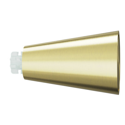 Goodhome Elasa Gold Brass Effect Metal & Plastic Cone Curtain Pole Finial (Dia)19Mm