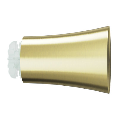 Goodhome Elasa Gold Brass Effect Metal & Plastic Cone Curtain Pole Finial (Dia)28Mm