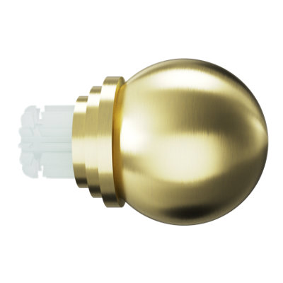 Goodhome Elasa Gold Brass Effect Metal & Plastic Ball Curtain Pole Finial (Dia)28Mm