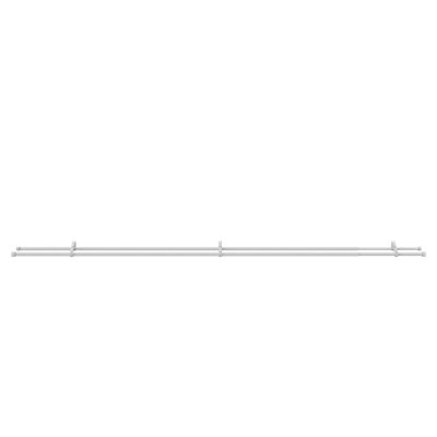 Goodhome Anafi Matt White Extendable Ball Single Curtain Pole Set, (L)1200Mm-2100Mm (Dia)28Mm