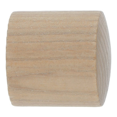 Goodhome Symi Natural Oak Effect Ash Cone Curtain Pole Finial (Dia)28Mm