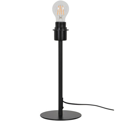 Goodhome Willet Round Matt Black Table Lamp Base