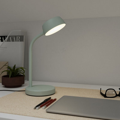 Goodhome Auklet Round Matt Blue Integrated Led Table Lamp