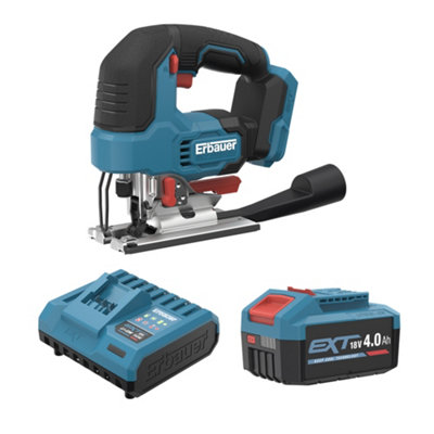 Erbauer Li-Ion Ext Keep Cool 18V Brushless V2 Cordless Jigsaw (1 X 4Ah) - Eri1087jsw