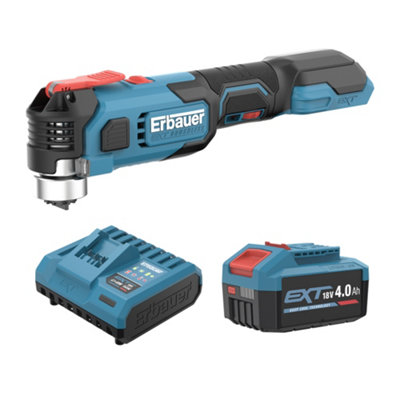 Erbauer 18V 4Ah Li-Ion Ext Keep Cool Brushless V2 Cordless Multi Tool - Eri1080mlt