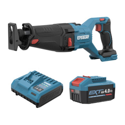 Erbauer 18V Li-Ion Ext Keep Cool Brushless V2 Cordless Reciprocating Saw (1 X 4Ah) - Eri1089rsp