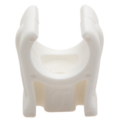 Talon White Plastic Pipe Clip (Dia)15Mm, Pack Of 10